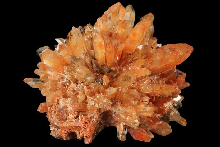 Orange Creedite Crystal Cluster - Durango, Mexico #99194